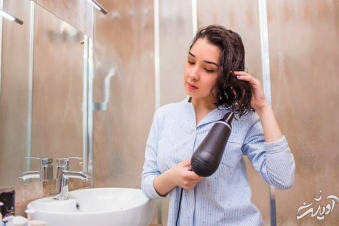 سشوار کشیدن برای حجیم کردن مو خشک کردن مو